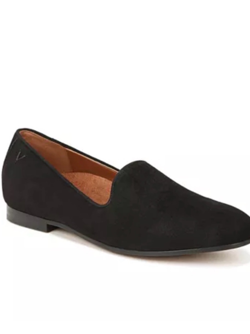 Vionic Black Suede Women's Flat Slip-On Loafers